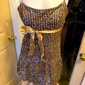 Brown sequence Dress